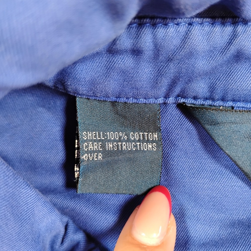 Vintage Polo Ralph Lauren Mens XXL Blue Cotton‎ Harrington Zip Jacket Red Pony - Picture 4 of 13